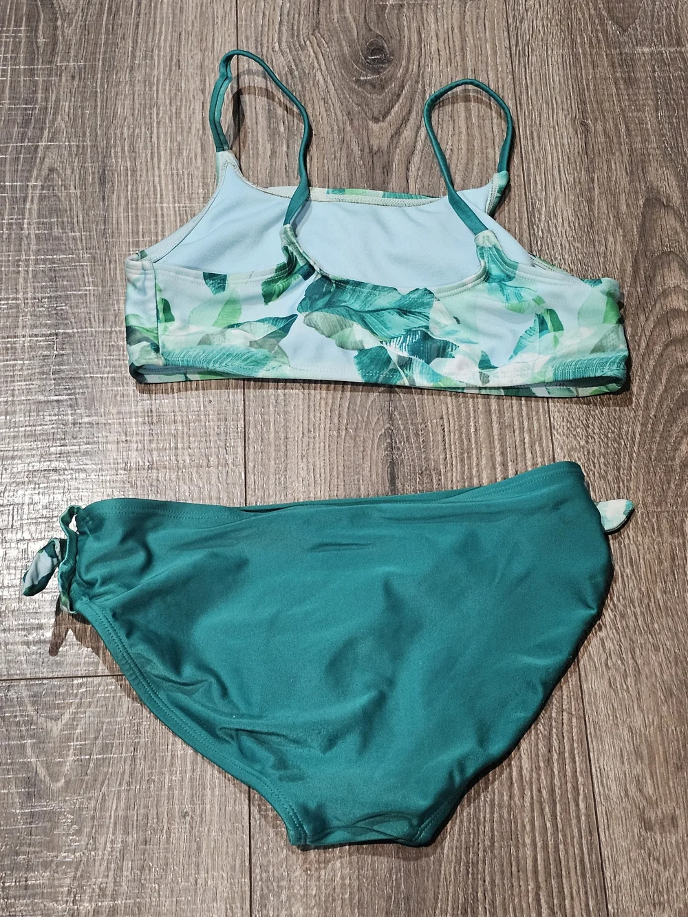 art class Bikini Size 10/12 Green Tropical Leaf